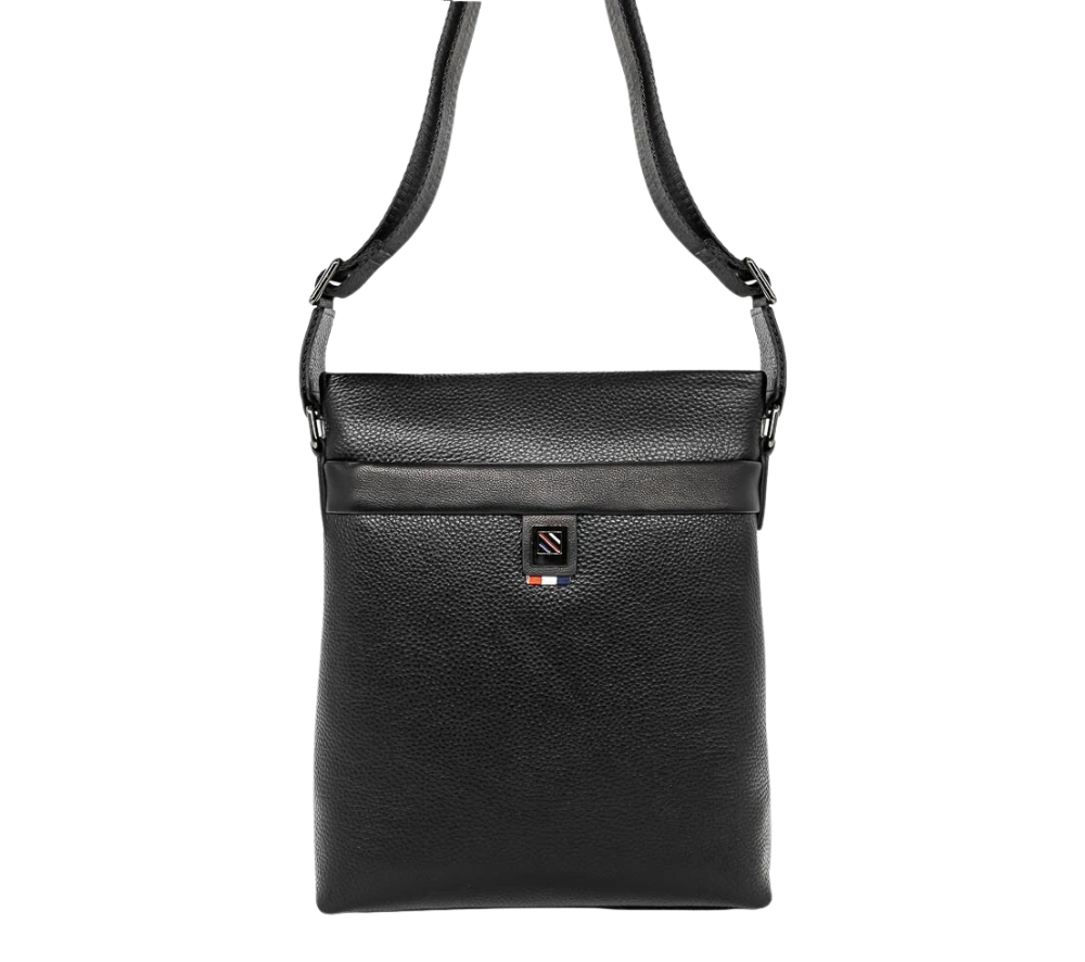 Borseta casual, barbati, ADA SHOES C1000, negru, piele naturala
