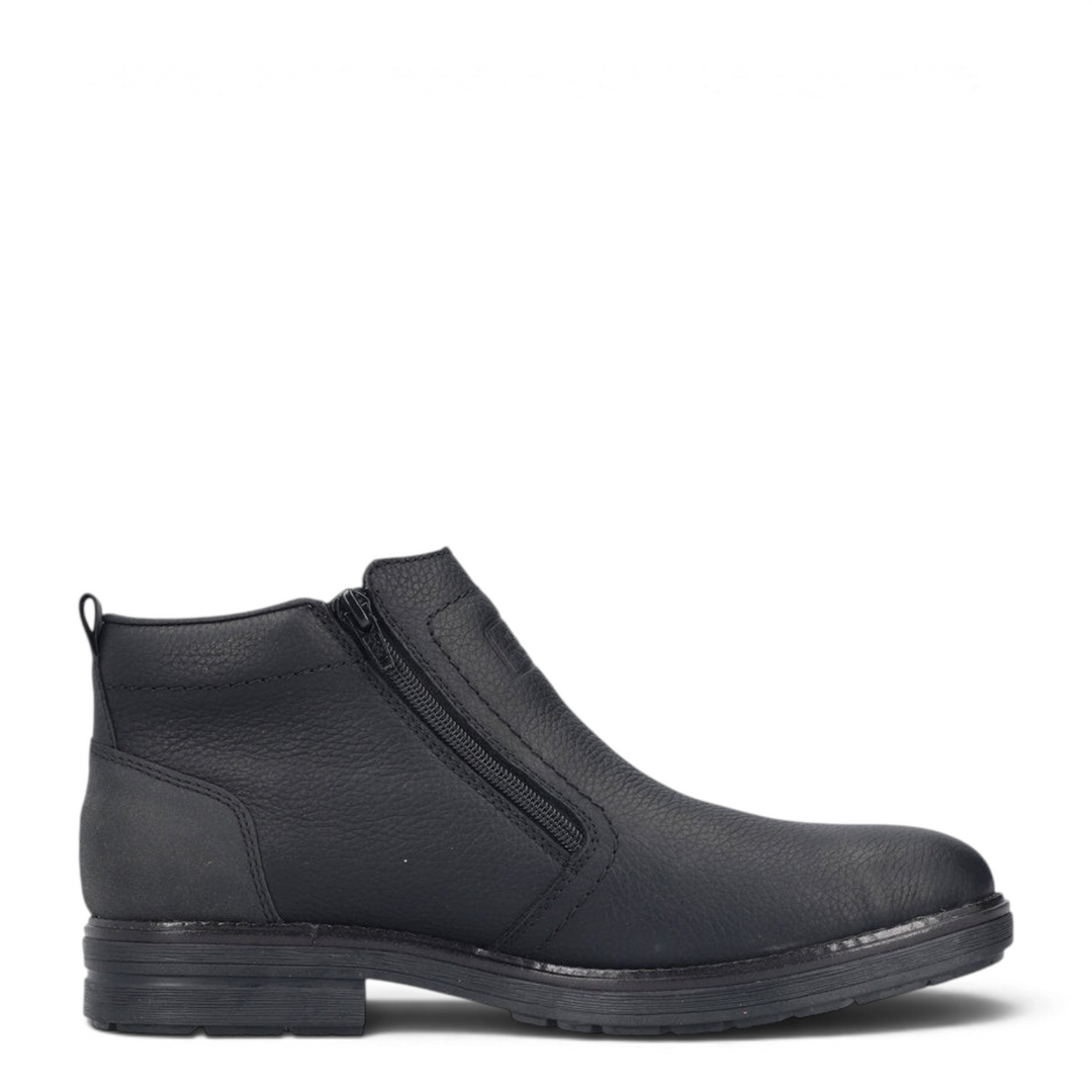 ada-shoes.ro Rieker black leather ankle boots with riekerTEX waterproof membrane and side zipper closure