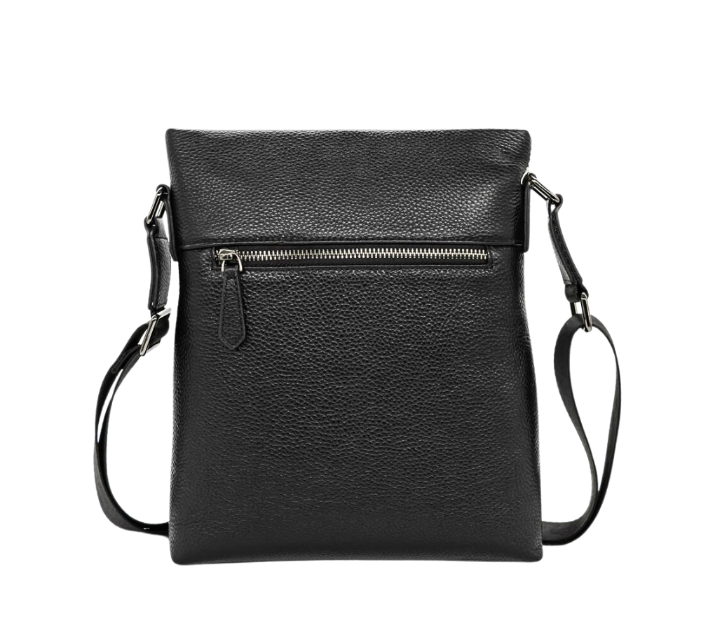 Borseta casual, barbati, ADA SHOES C1000, negru, piele naturala