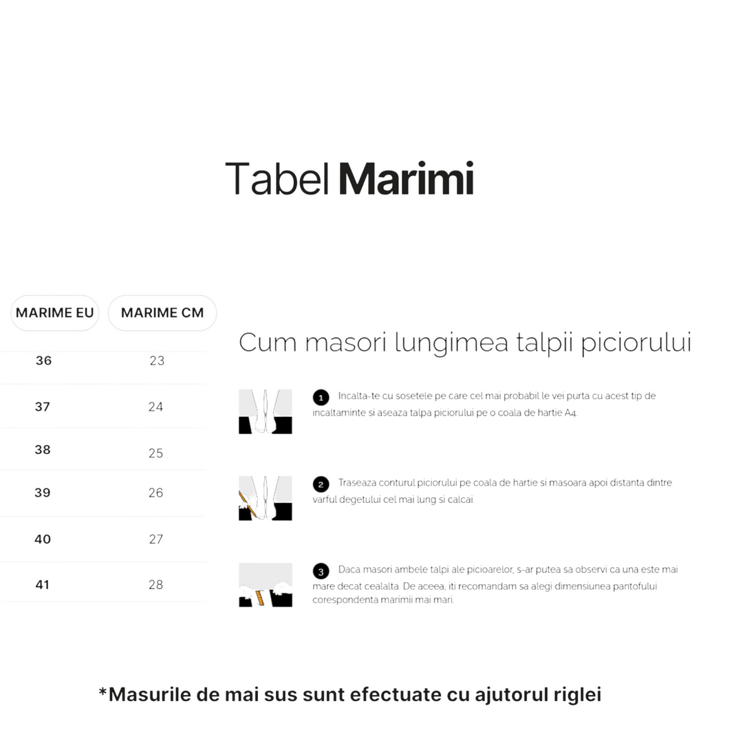 ada-shoes.ro size guide table for Anna Viotti footwear showing EU sizes 36-41 with foot measurement instructions