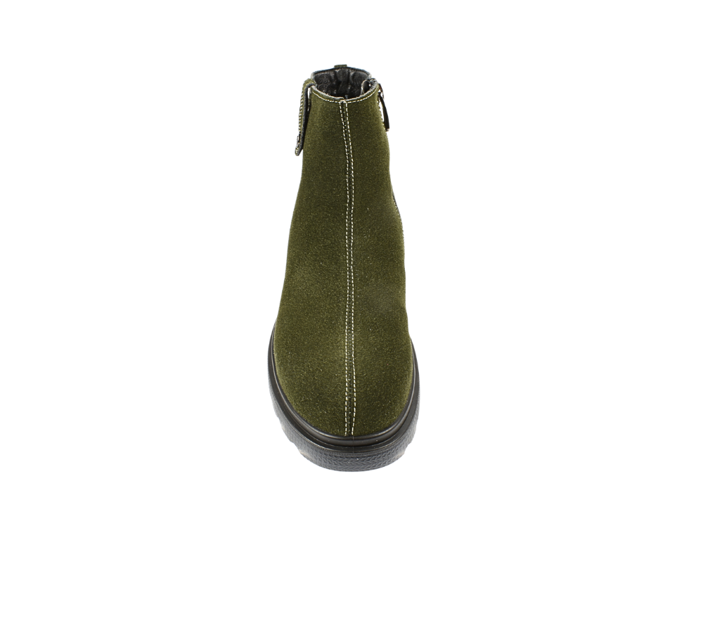 Ghete casual, dama, STEPHANO, 3938H09 verde, piele intoarsa