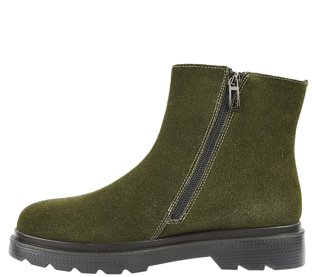 Ghete casual, dama, STEPHANO, 3938H09 verde, piele intoarsa