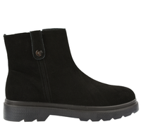 Ghete casual, dama, STEPHANO, 3938H09 negru, piele intoarsa