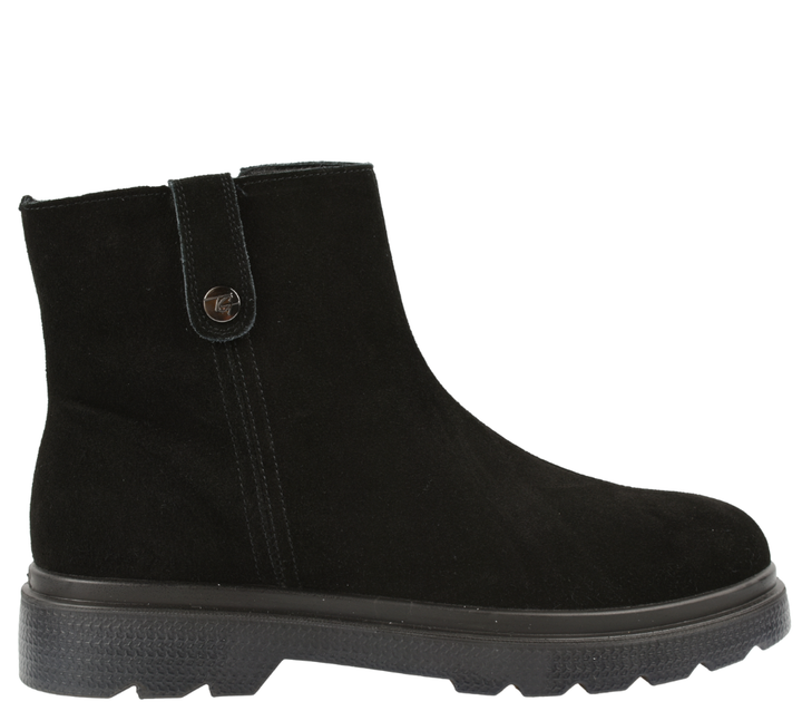 Ghete casual, dama, STEPHANO, 3938H09 negru, piele intoarsa