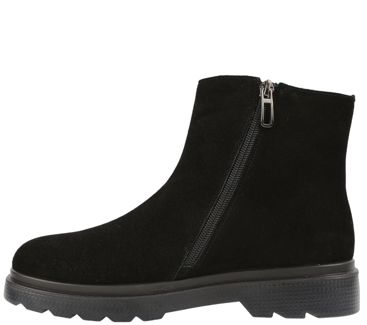Ghete casual, dama, STEPHANO, 3938H09 negru, piele intoarsa