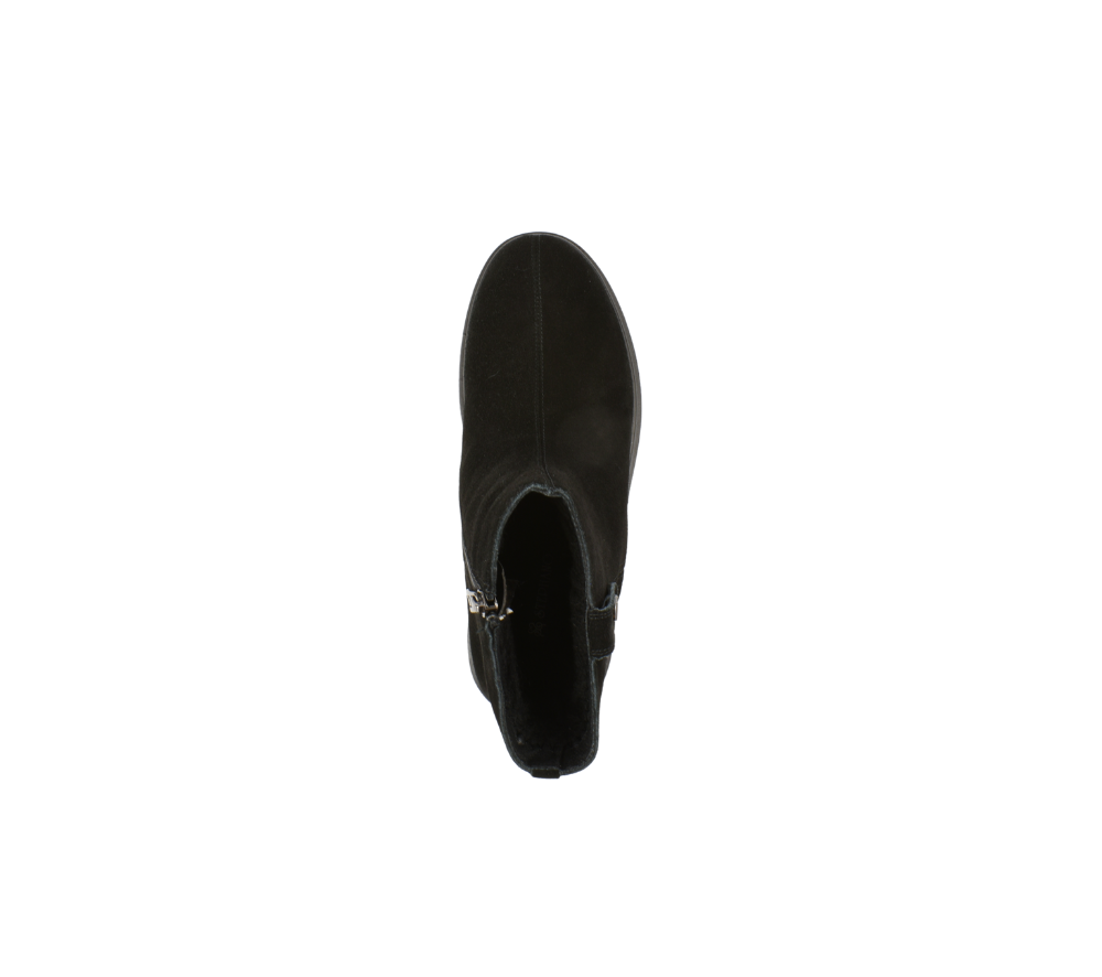 Ghete casual, dama, STEPHANO, 3938H09 negru, piele intoarsa