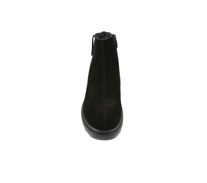 Ghete casual, dama, STEPHANO, 3938H09 negru, piele intoarsa