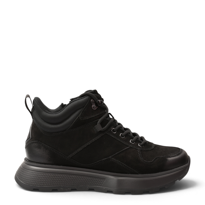 ada-shoes.ro Franco Gerardo Ghete 5360-N black suede high-top sneakers with a thick rubber lug sole