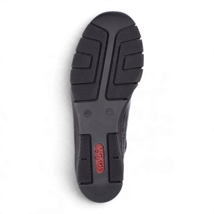 ada-shoes.ro Rieker Chelsea boot black outsole with anti-slip tread and Antistress branding