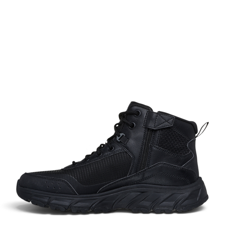ada-shoes.ro Skechers Hillcrest black water-repellent sport boots with side zipper and memory foam insole