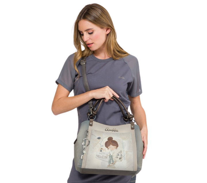 Poseta casual, dama, ANEKKE 42801-146, bej, piele ecologica