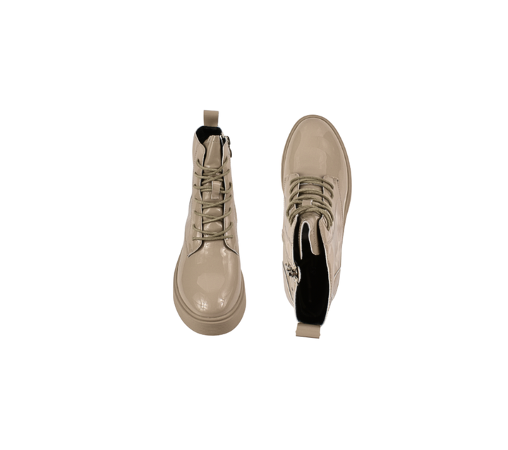 Ghete casual, dama, STEPHANO, 65561 bej, piele lacuita, toc