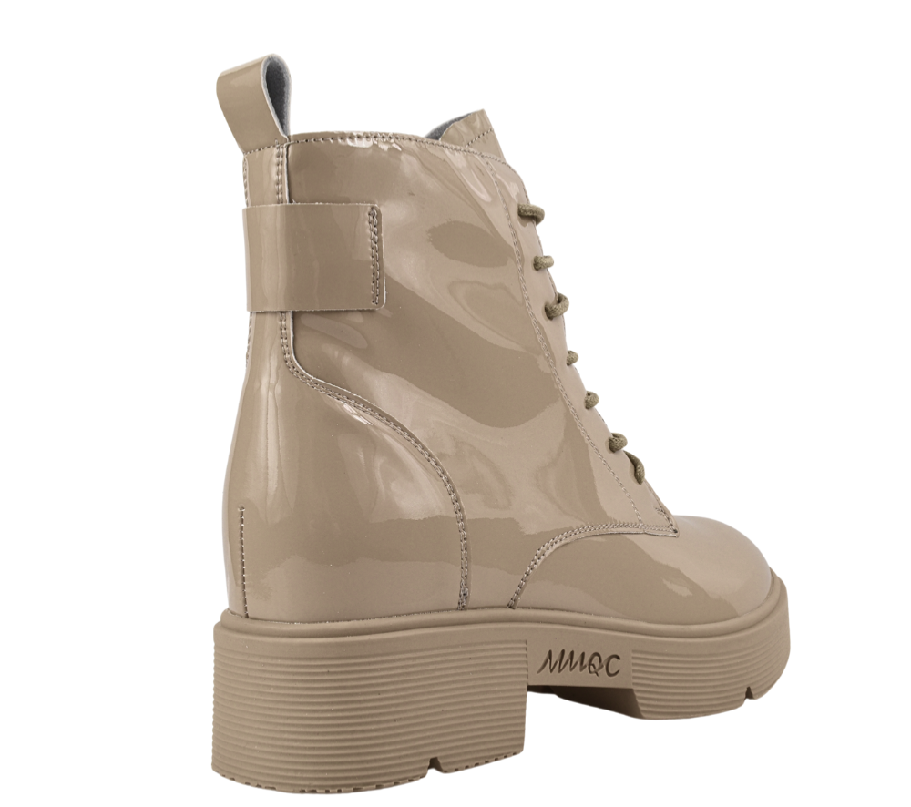 Ghete casual, dama, STEPHANO, 65561 bej, piele lacuita, toc