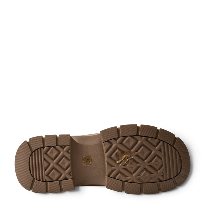ada-shoes.ro chunky cream leather boot sole with a deep tread pattern for traction and stability