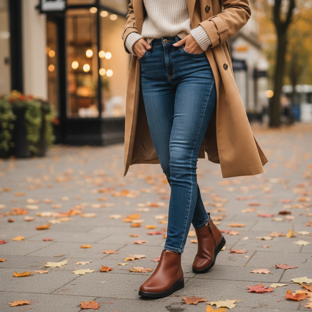 Ghete casual, dama, FORMAZIONE 3738, maro, piele naturala