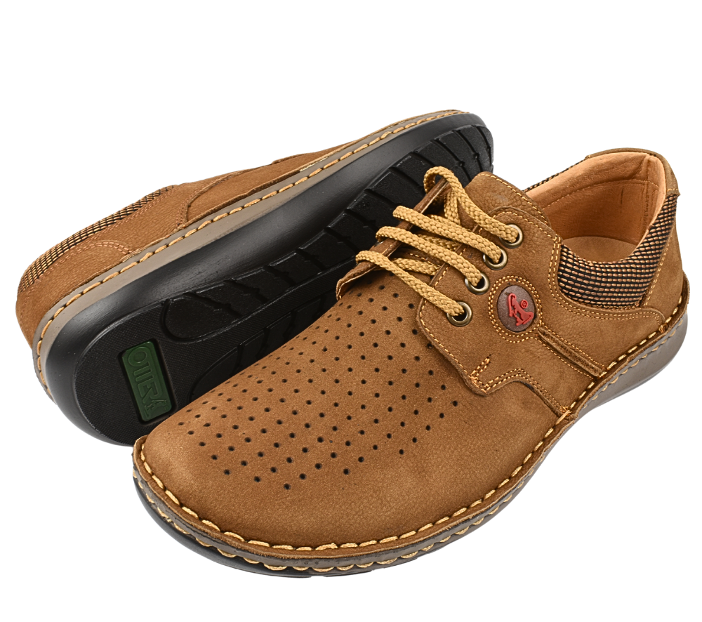 Pantofi casual, barbati, OTTER, 9565 maro, piele nabuc