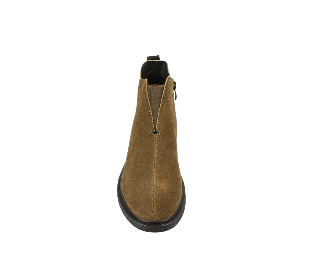 Ghete elegante, dama, FORMAZIONE, B30041N maro, piele intoarsa, toc