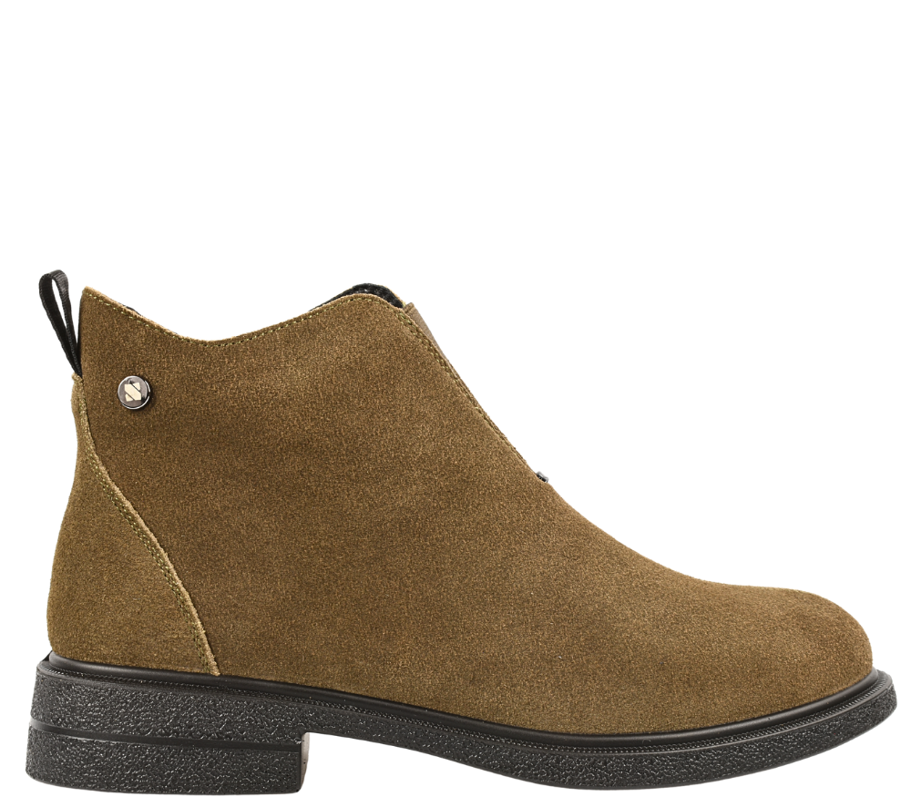 Ghete elegante, dama, FORMAZIONE, B30041N maro, piele intoarsa, toc