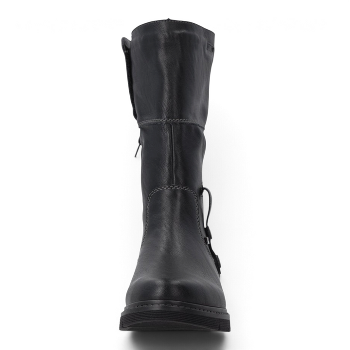 ada-shoes.ro Remonte black leather convertible boots with RemonteTEX waterproof membrane and side zipper