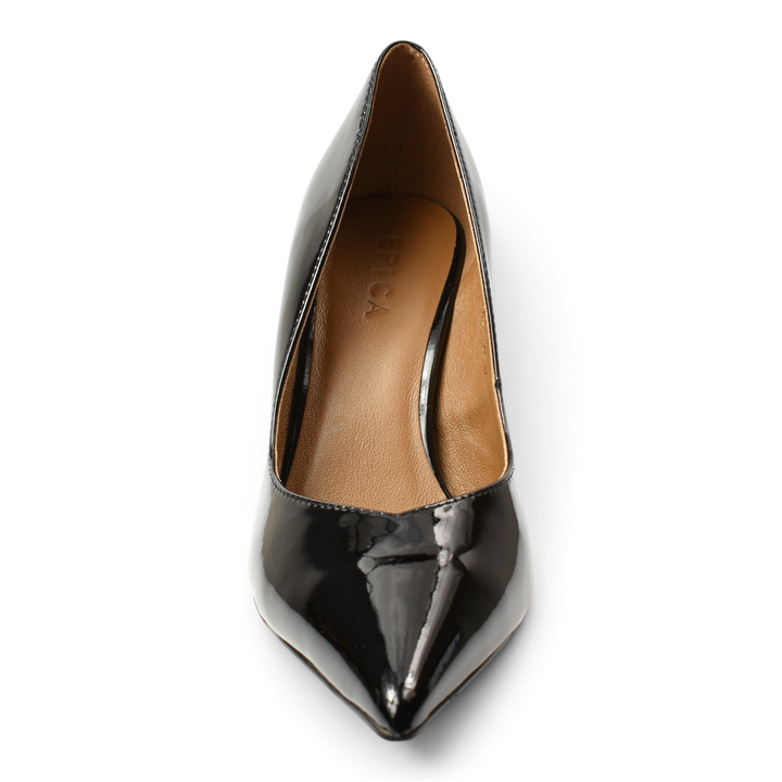 ada-shoes.ro Epica black patent leather pointed toe high heel pump shoe
