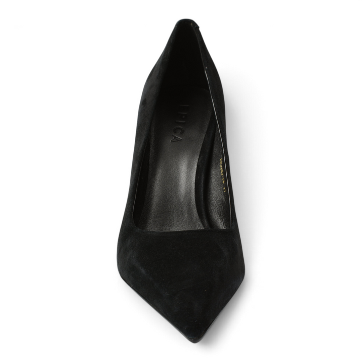 ada-shoes.ro Epica black suede pointed toe high heel pumps for elegant occasions
