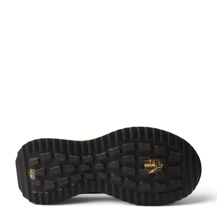 Black rubber lugged outsole of a Ghete HY2556-N shoe from ada-shoes.ro showing tread pattern and size 37 sticker