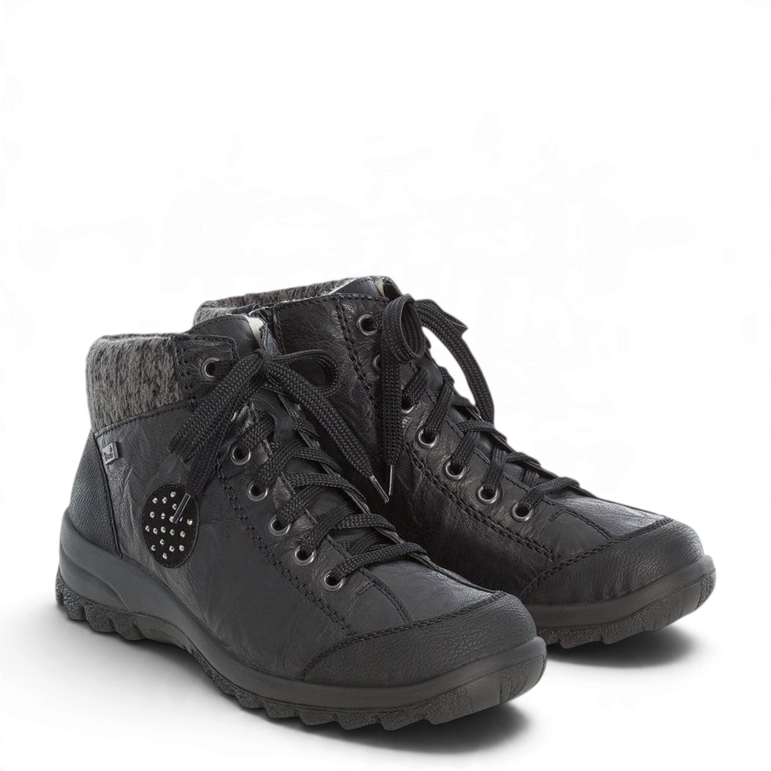 Ghete dama RIEKER TEX ANTISTRESS L7110-00 negru - ada-shoes.ro RIEKER GHETE ada-shoes.ro