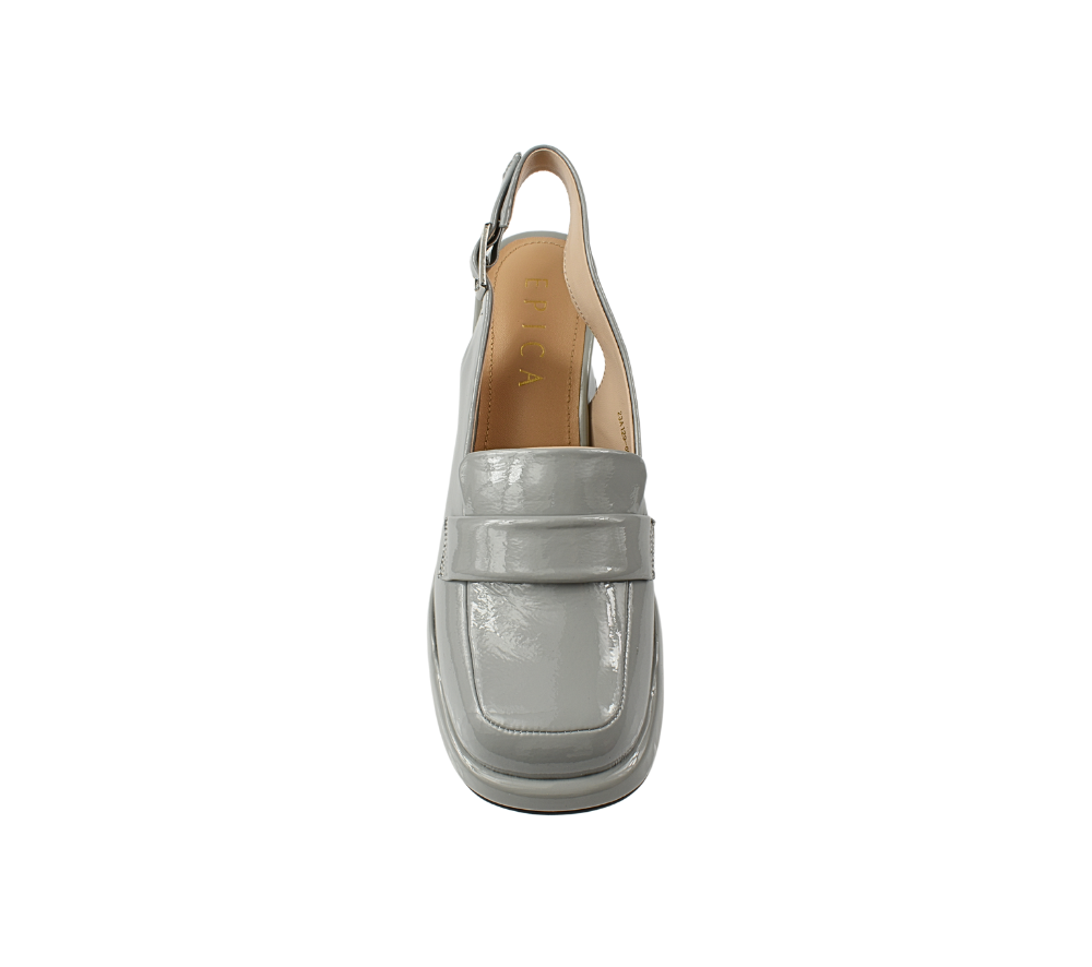 Pantofi eleganti, dama, EPICA, V723A129-6015-C472, gri, piele lacuita, toc