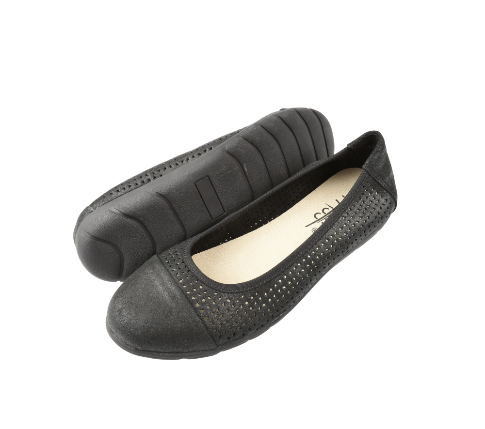 Pantofi Casual,dama, Pass Collection, 2024 Negru, Piele Naturala