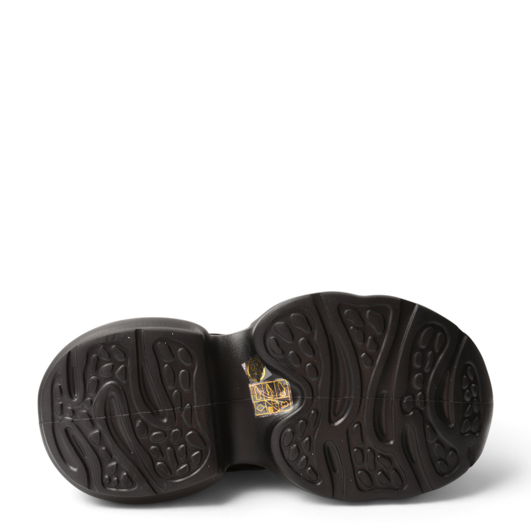ada-shoes.ro Franco Gerardo black suede sneakers featuring a sculptural chunky sole with a detailed tread pattern