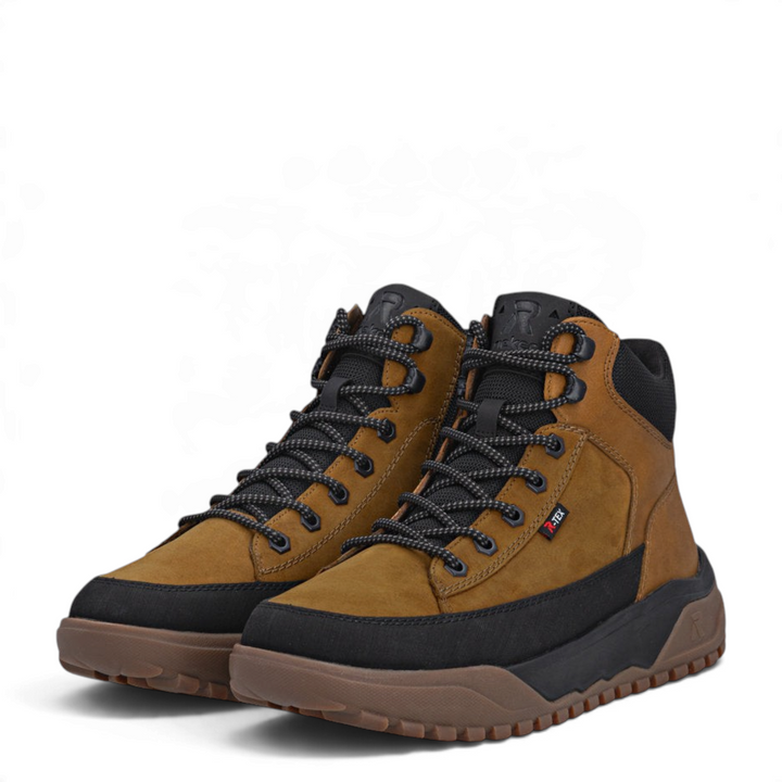 ada-shoes.ro Rieker U1571-68 brown outdoor boots with RiekerTEX waterproof membrane and durable black protective trim