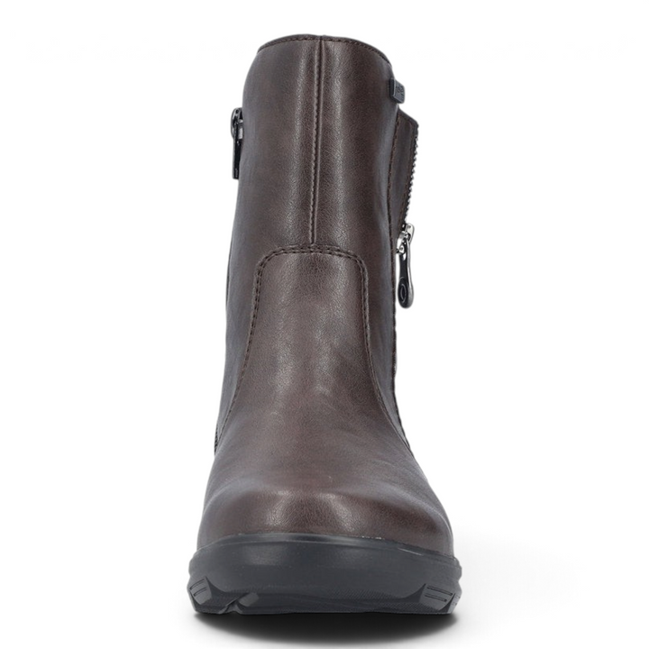 ada-shoes.ro Rieker Z0074-25 dark brown ankle boots with riekerTEX waterproof membrane and side zipper detail