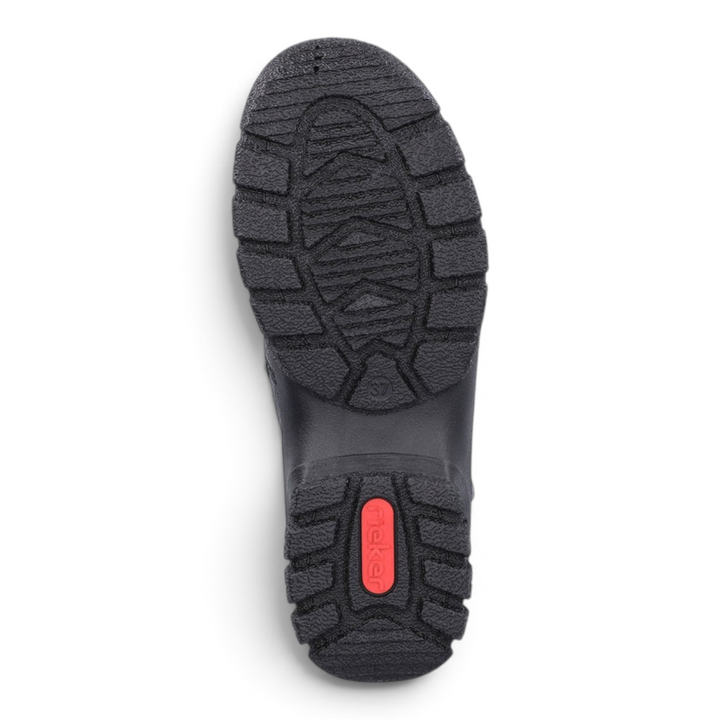 ada-shoes.ro Rieker black casual boot sole with RIRICON tread pattern for shock absorption and grip