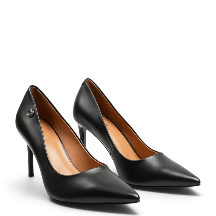 ada-shoes.ro Epica black leather pointed-toe stiletto pumps with elegant slim heels