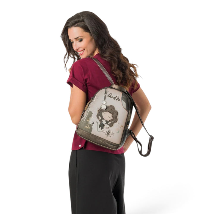 ada-shoes.ro Anekke Orchestra casual backpack with artistic illustration, featuring adjustable straps and zip closure