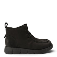 ada-shoes.ro Formazione black casual ankle boots with lace-up closure, leather interior, and flexible 3cm sole