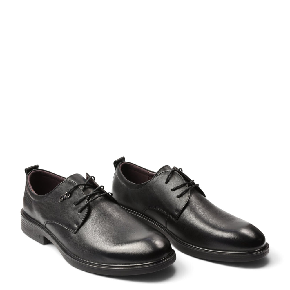 ada-shoes.ro black leather lace-up formal shoes with a 3cm flexible sole for office and special occasions
