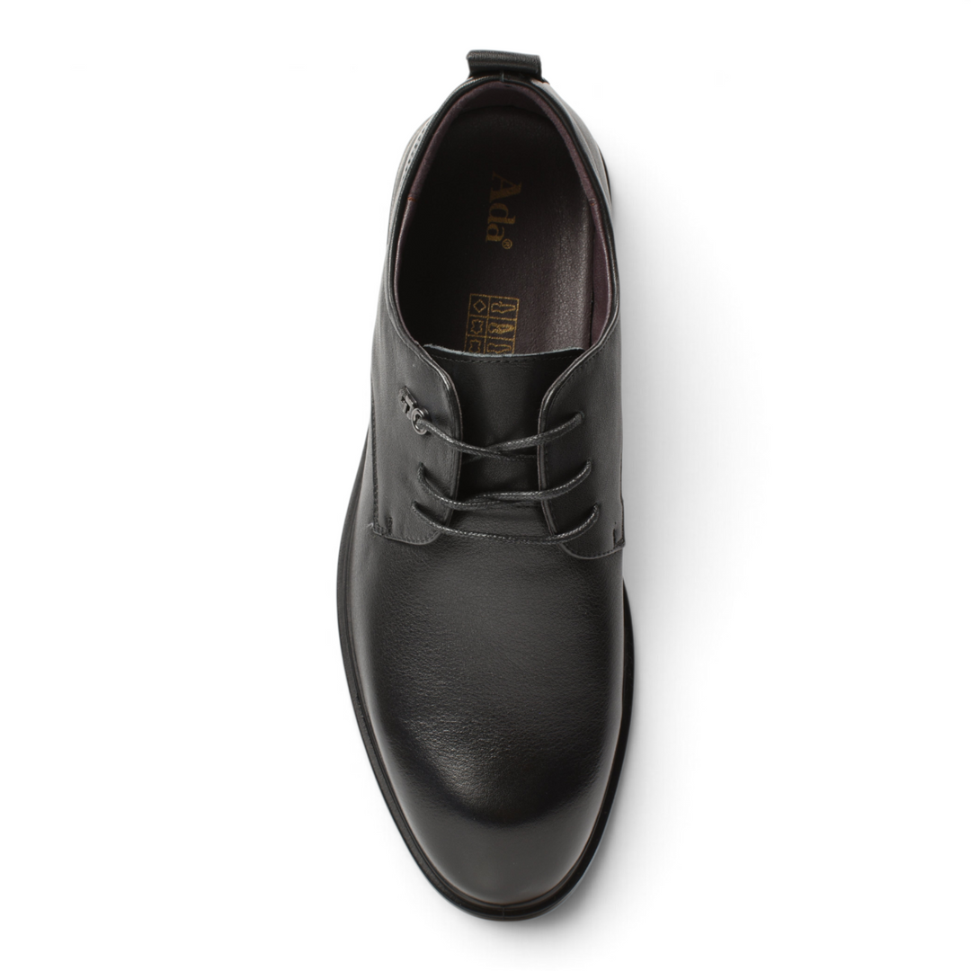 ada-shoes.ro black leather lace-up formal shoes with a 3cm flexible sole for office and special occasions