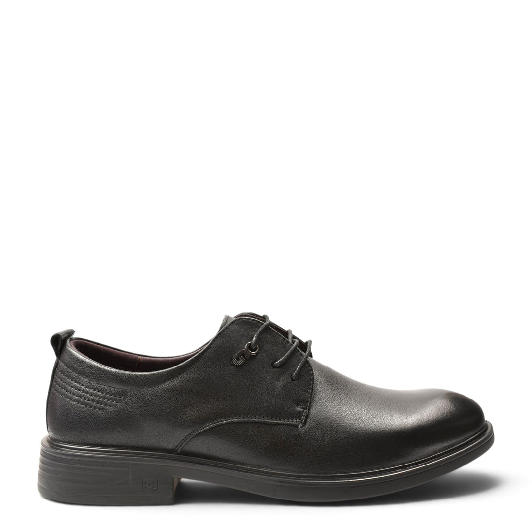 ada-shoes.ro black leather lace-up formal shoes with a 3cm flexible sole for office and special occasions