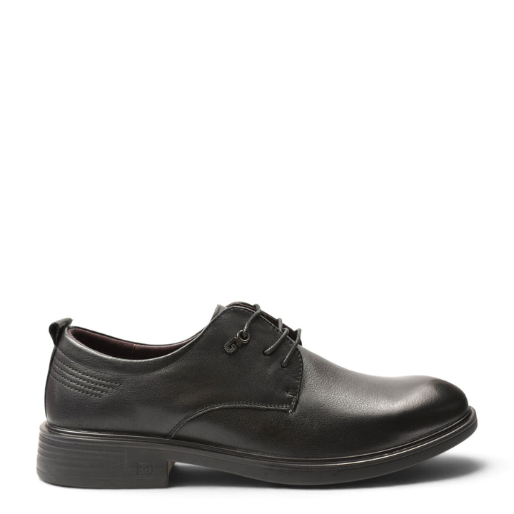 ada-shoes.ro black leather lace-up formal shoes with a 3cm flexible sole for office and special occasions
