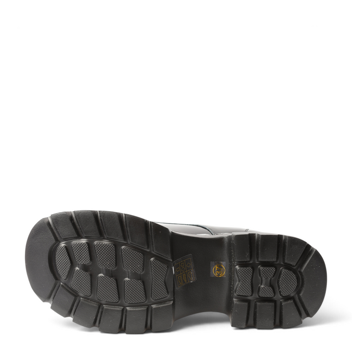 ada-shoes.ro Pass Collection black patent leather casual shoe sole with a chunky 5cm treaded platform design