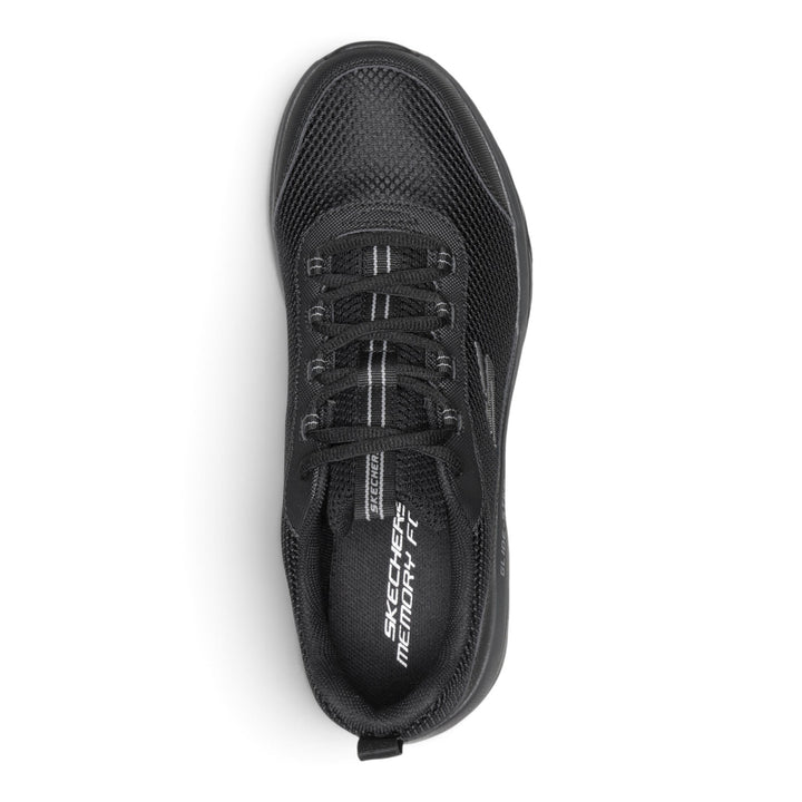 Top view of black Skechers Glide-Step Bart Clough sneakers with mesh upper and Memory Foam insole from ada-shoes.ro
