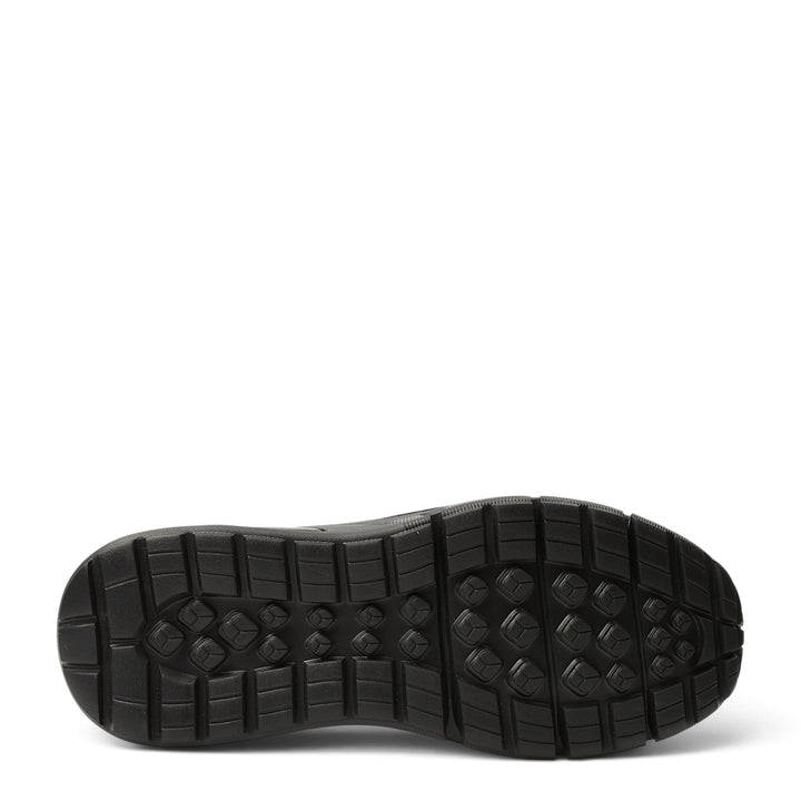 Black rubber outsole of ADA SHOES 3611 sneakers featuring a textured grip pattern for stability and flexibility.