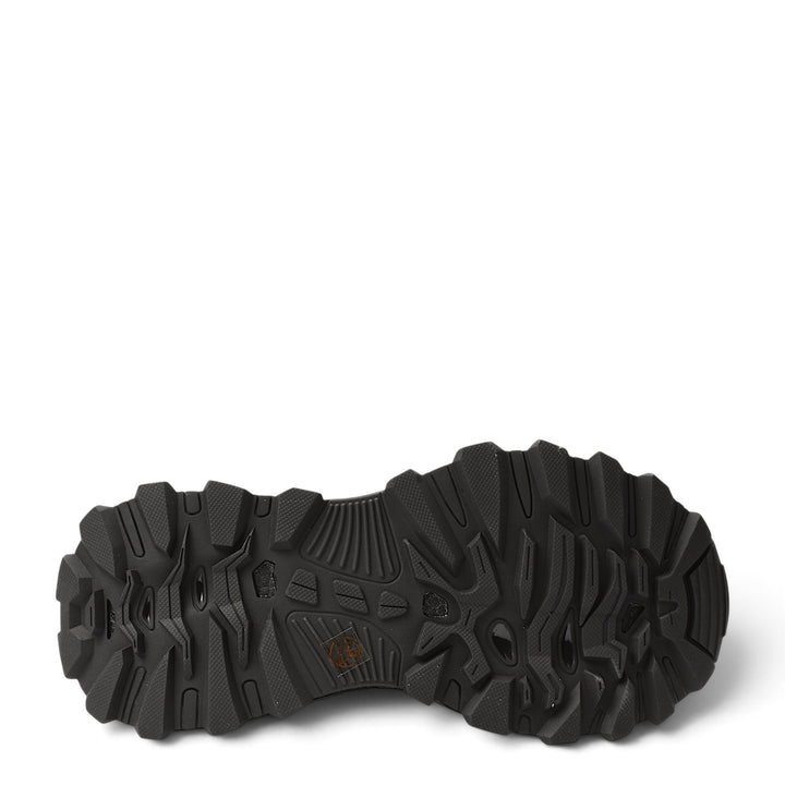 Black rubber outsole of ada-shoes.ro Feeling 68102 sneakers with a rugged, deep-tread pattern for traction.