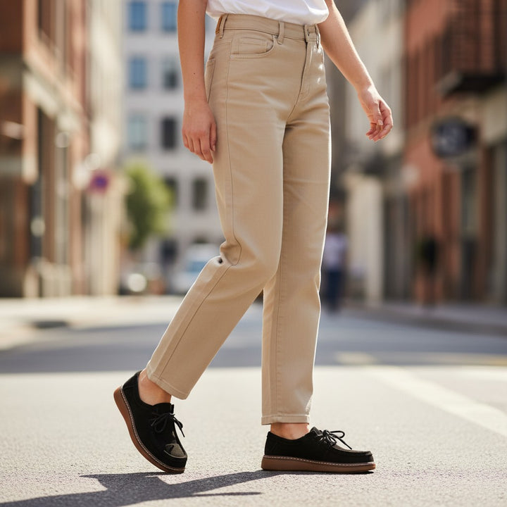 ada-shoes.ro FORMAZIONE 898 black suede casual shoes with lace-up closure and flexible sole worn on a city street