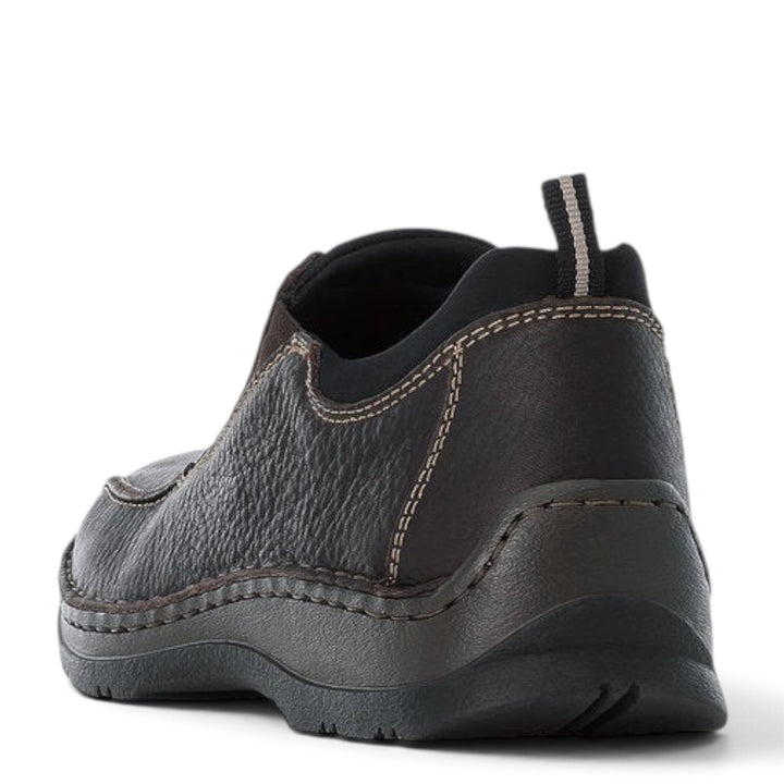 ada-shoes.ro brown leather casual shoes with elastic side panels and durable sole for men