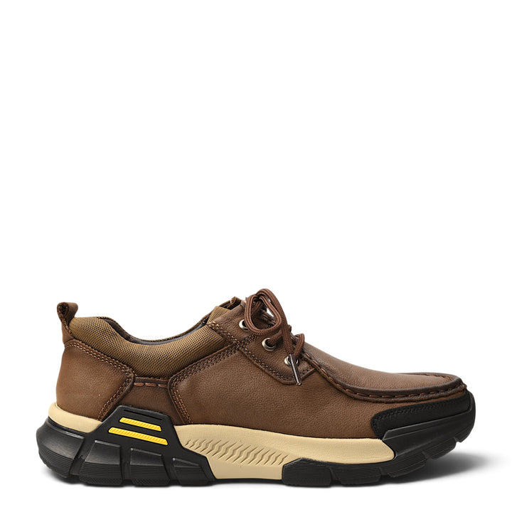 ada-shoes.ro brown leather sneakers with lace-up closure, flexible sole, and modern casual design for men