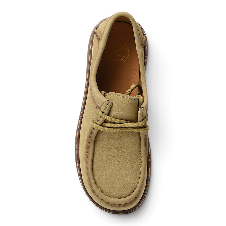 ada-shoes.ro Formazione 898 casual cream suede shoes with lace-up closure and flexible sole for daily comfort