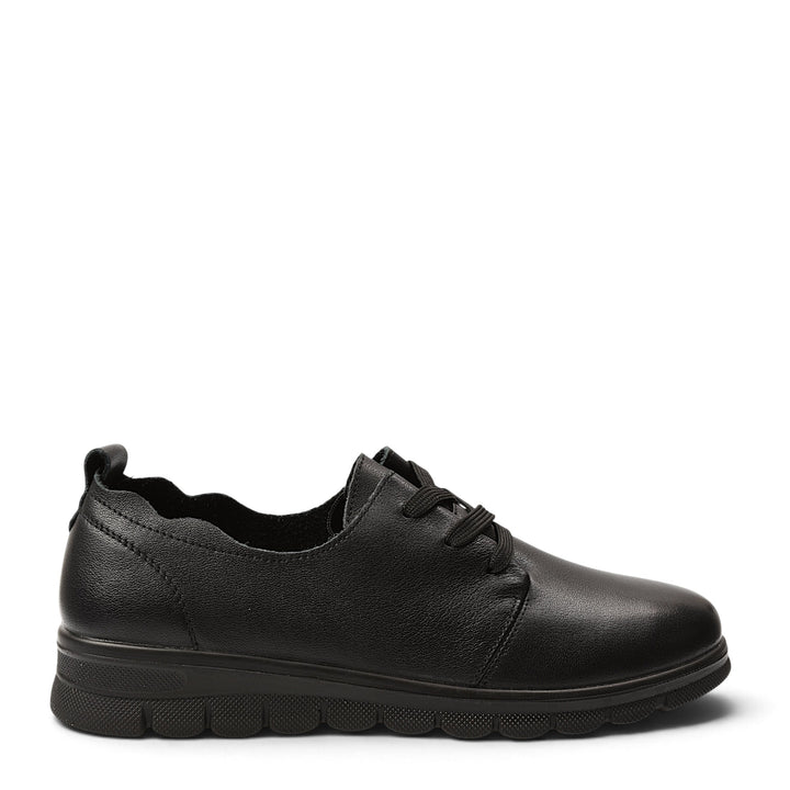 ada-shoes.ro Formazione black leather casual shoes with lace-up closure and flexible stitched sole for daily comfort.