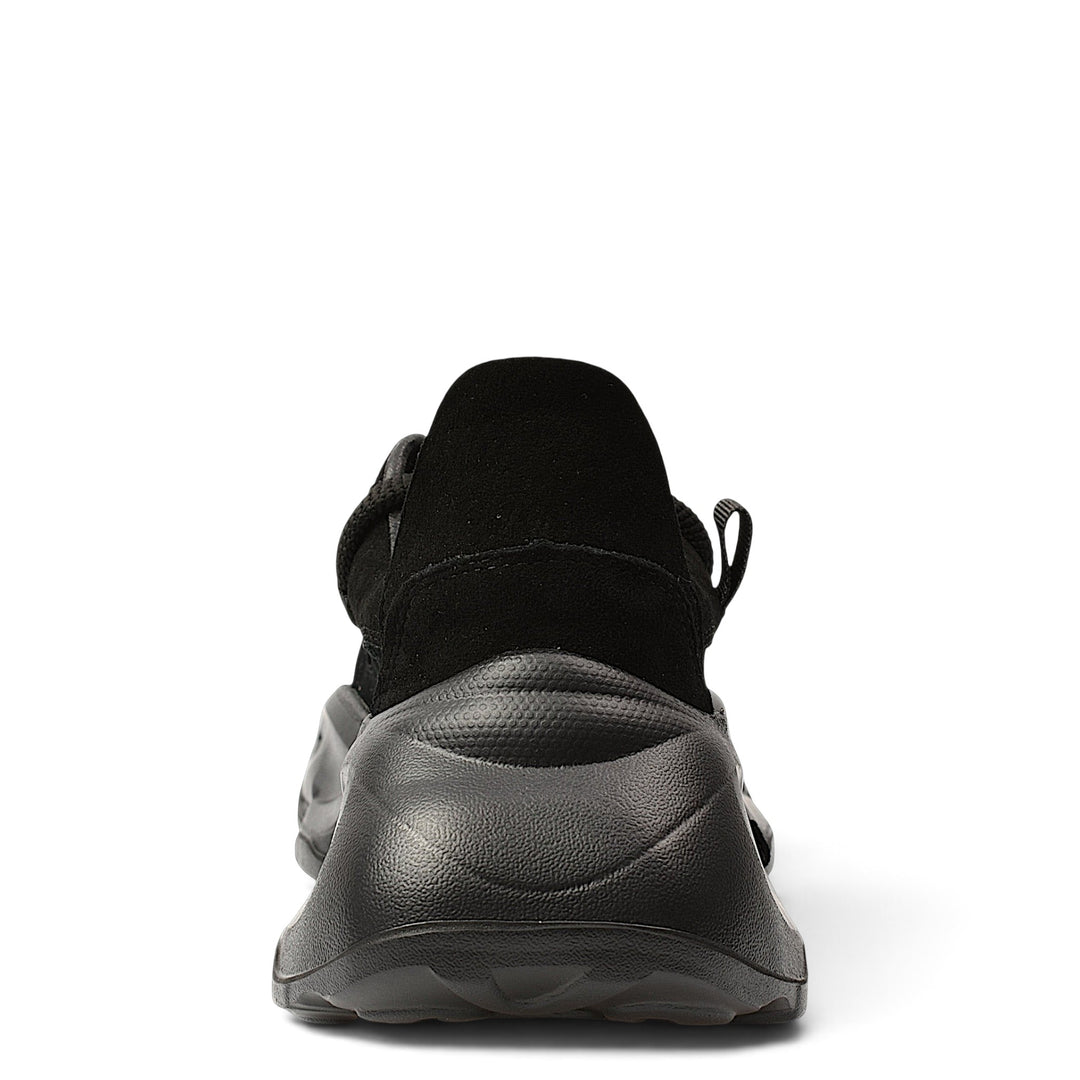ada-shoes.ro Franco Gerardo 2586-N black sneakers featuring a suede and textile upper with a thick, flexible platform sole.
